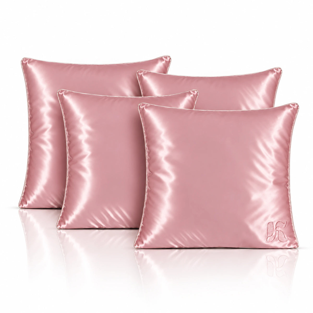 Taie Oreiller Rose x4